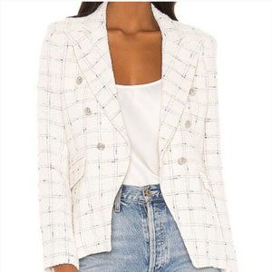 Generation Love Alexa Boucle Windowpane Blazer Jacket